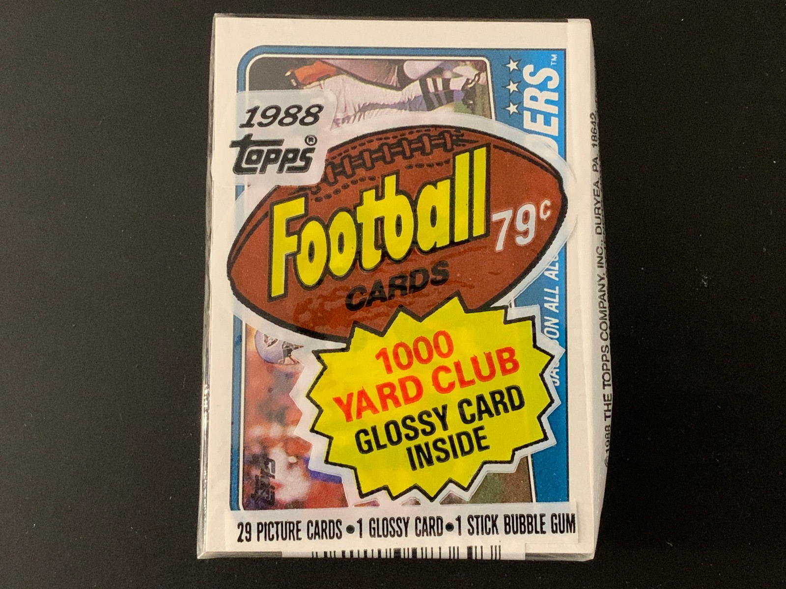 1988 Topps Football Factory Sealed Cello Pack Bo Jackson TL RC Rookie on Top #11