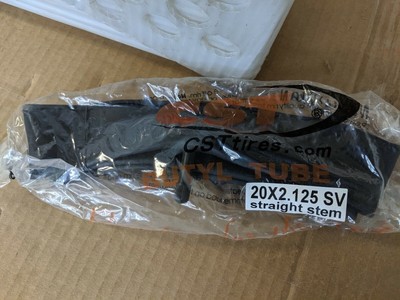 20/" x 1.5-1.75/" Bicycle Inner Tube with 32mm Straight Valve Stem