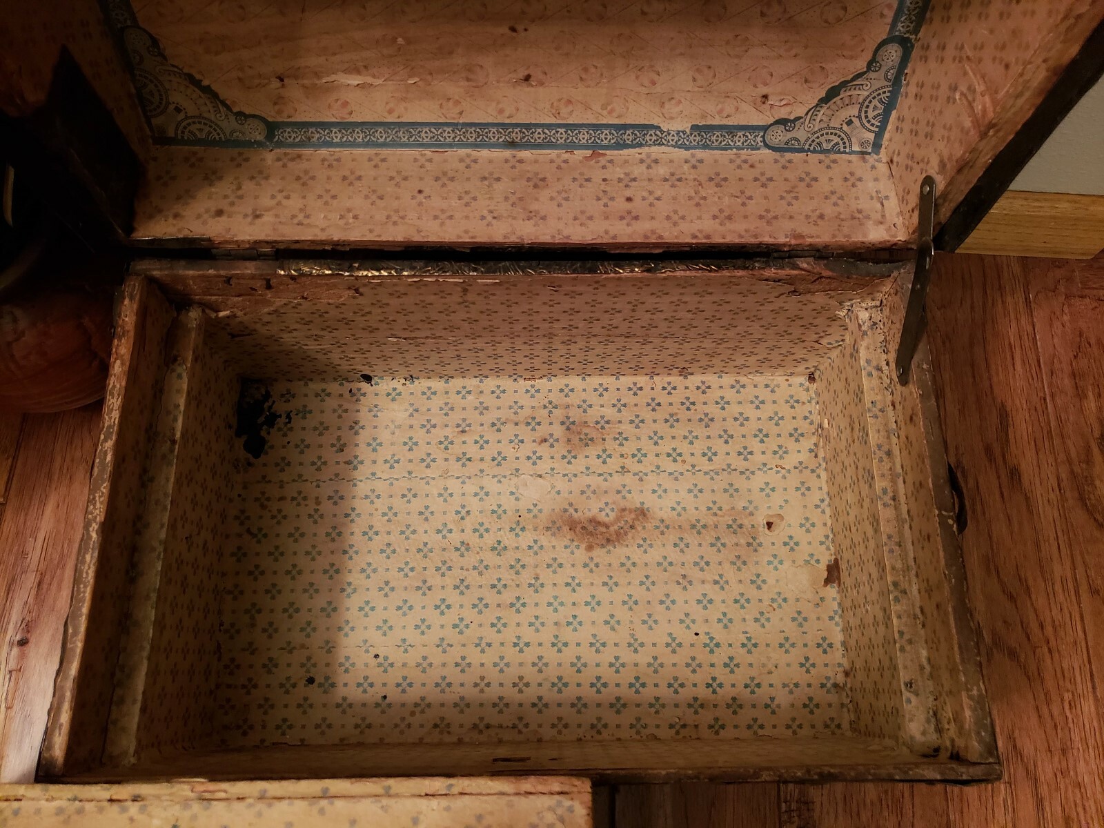 Rare find:  Mini Antique Vintage Camelback Steamer Trunk