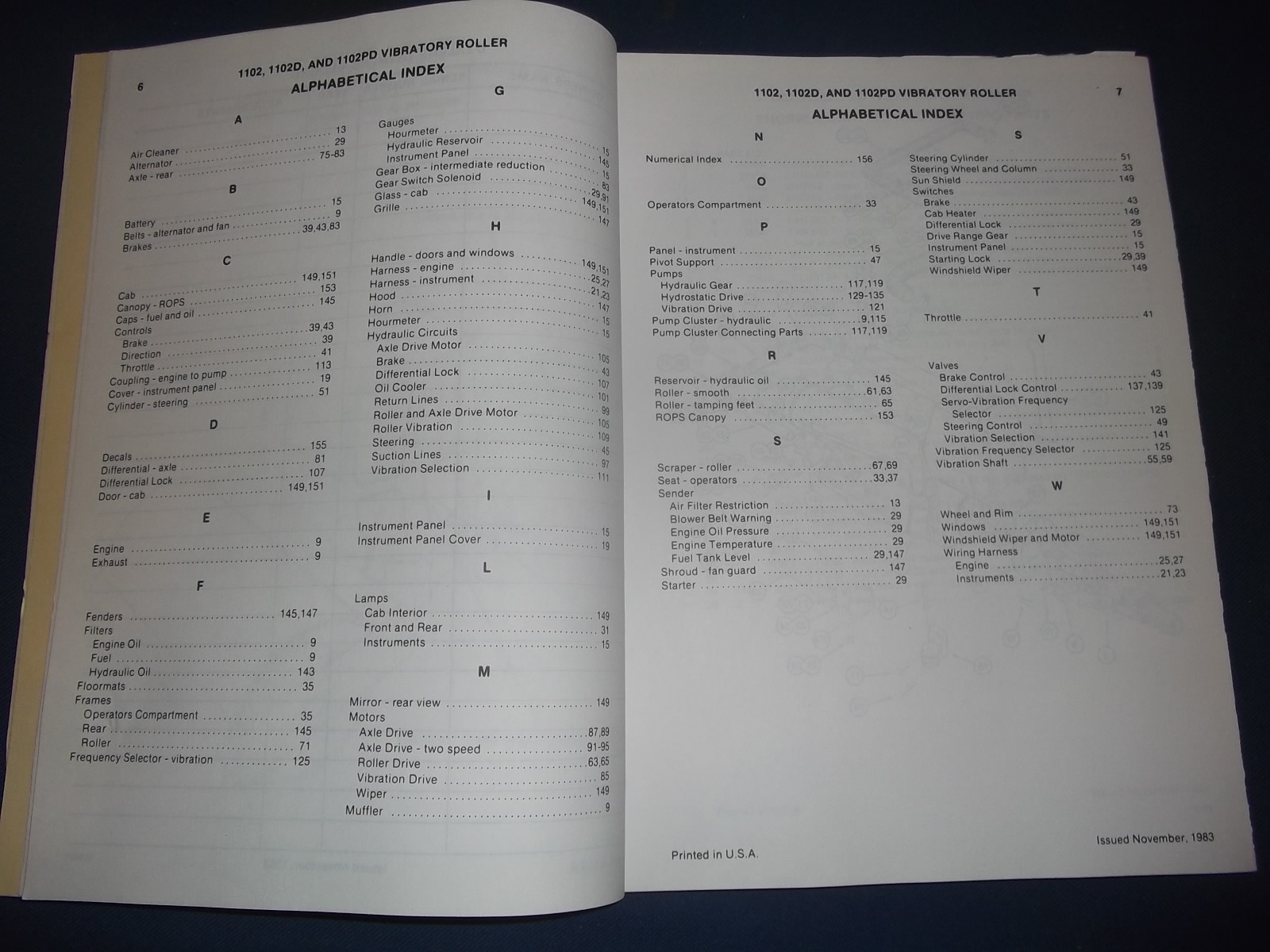 CASE VIBROMAX 1102 1102-D 1102-PD ROLLER COMPACTOR PARTS MANUAL BOOK CATALOG