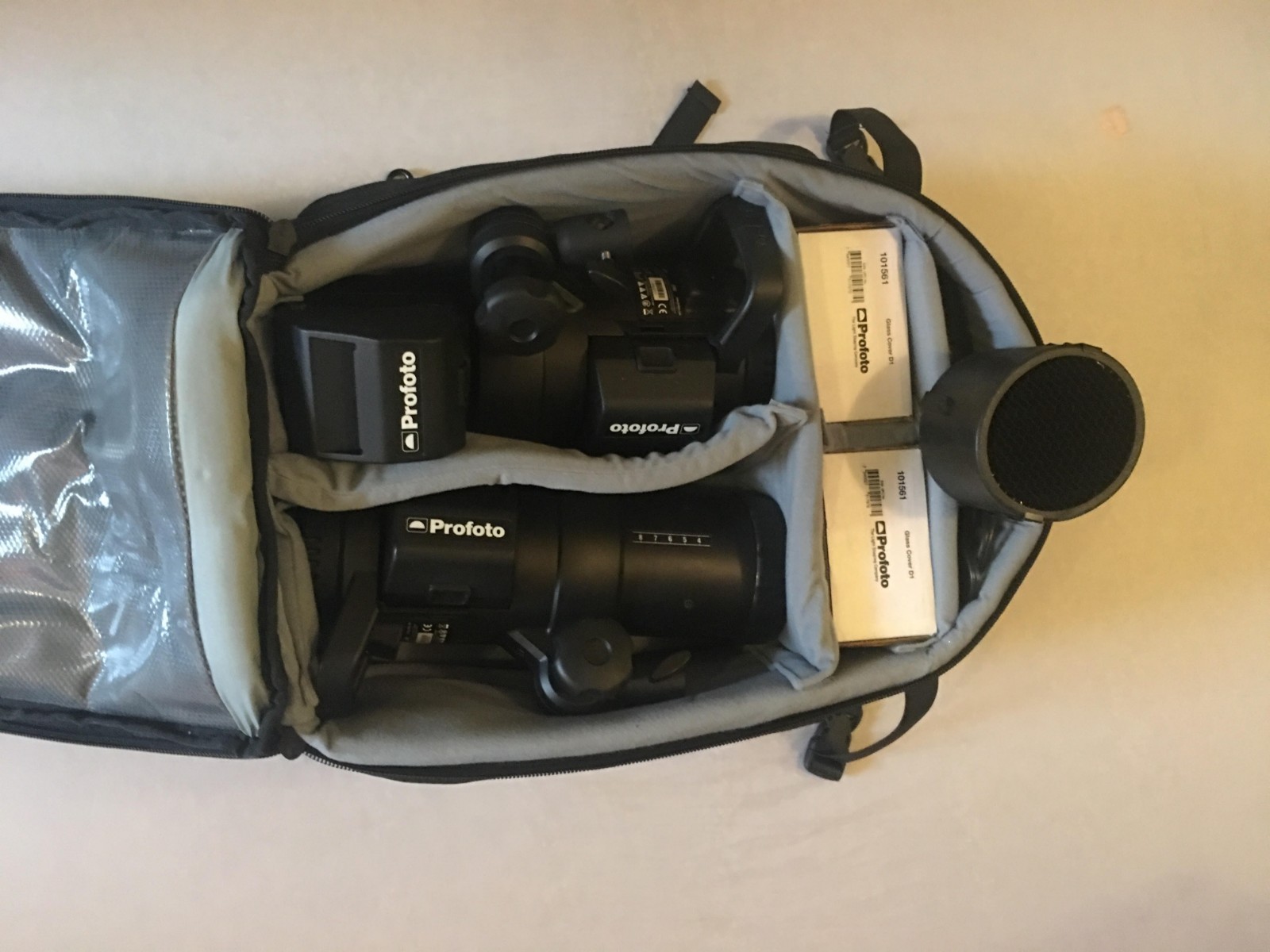 Profoto B1 two light kit, extra battery, glass domes and grid. Free Shipping!