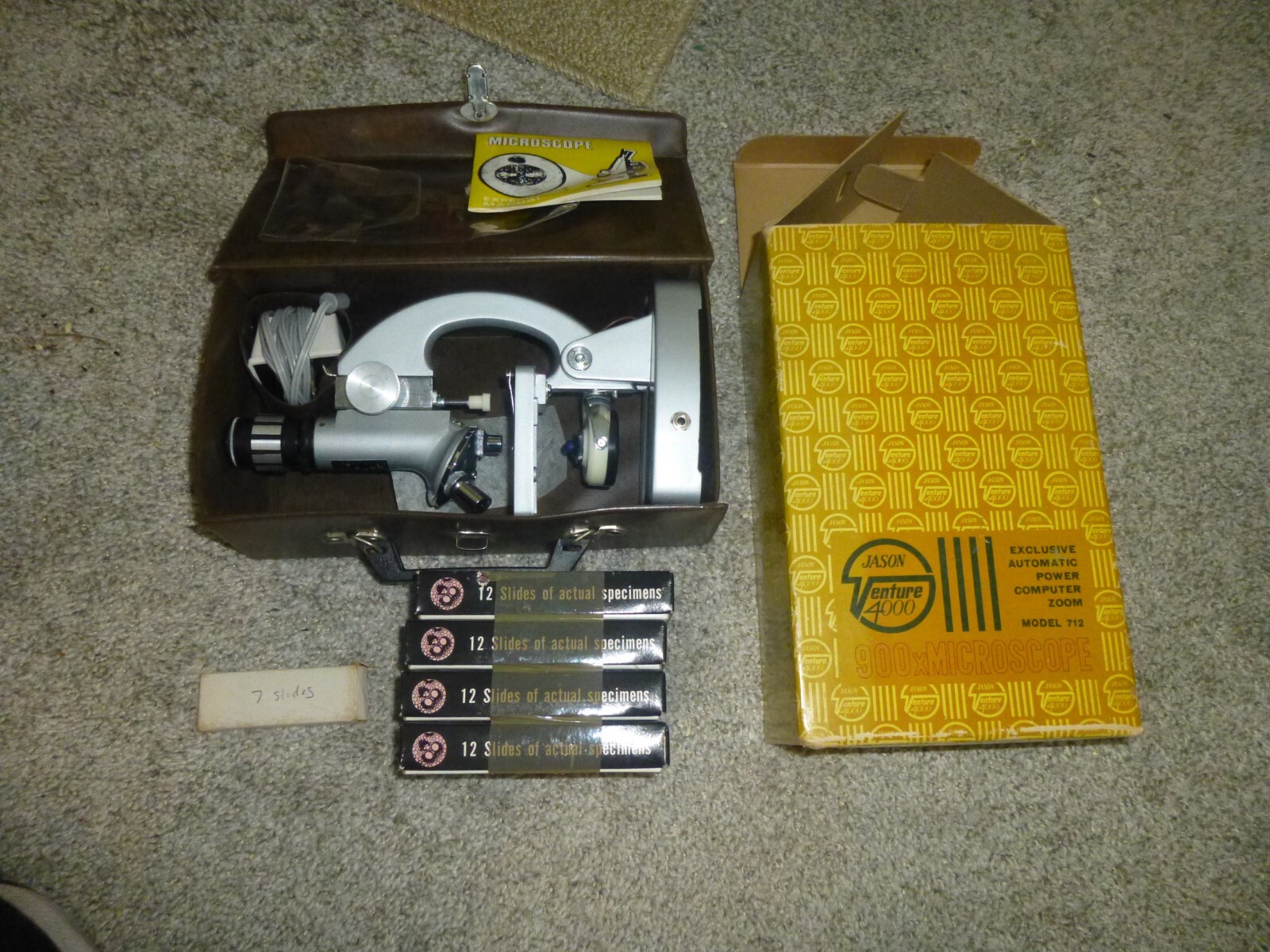 professor ジェイソンVer Vintage Jason Model 712 Deluxe 900x Zoom Microscope W Light