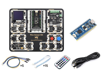 Raspberry Pi Pico Entry-Level Sensor Kit Include Pico Expansion Board Waveshare