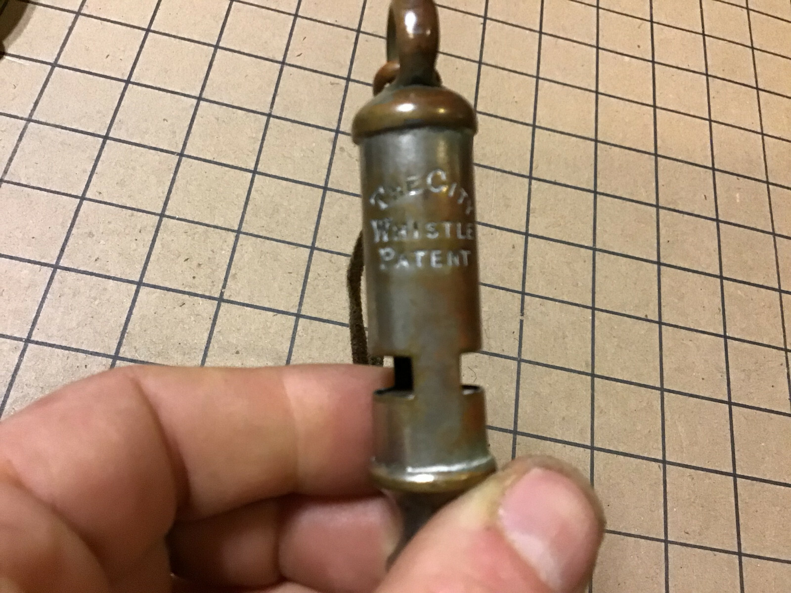 Vintage working WHISTLE -- THE CITY WHISTLE - PATENT early