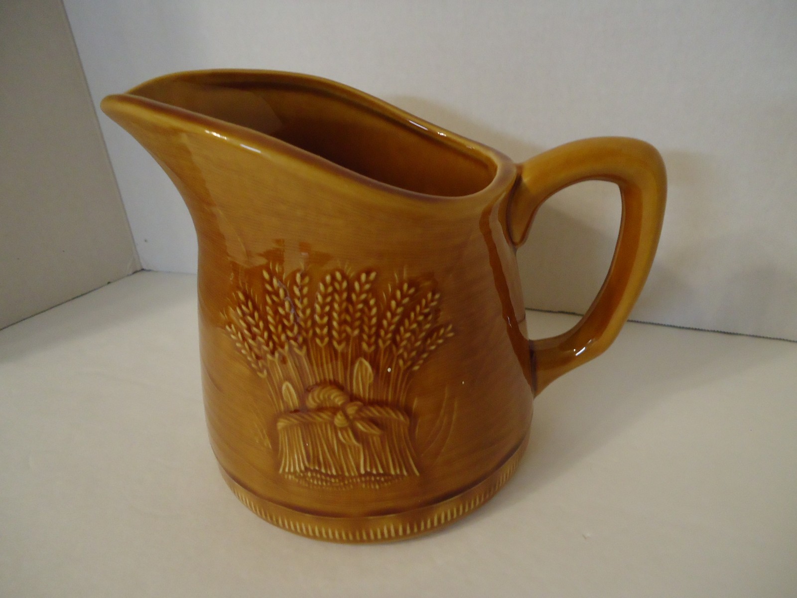 1951- 1957 Franciscan Pottery Wheat Harvest Brown Pitcher Creamer 6 1/4