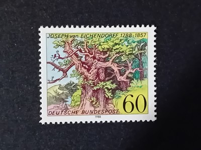Germany 1988 joseph von Eichendorff  1 stamp set MNH + free gift