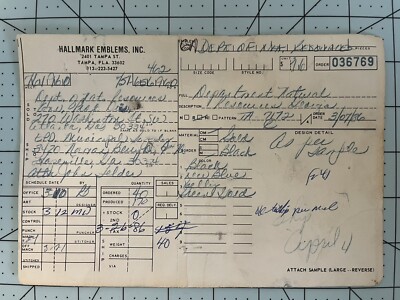 GEORGIA NATURAL RESOURCES HALLMARK EMBLEM TAMPA FLORIDA ORDER SAMPLE (JK)