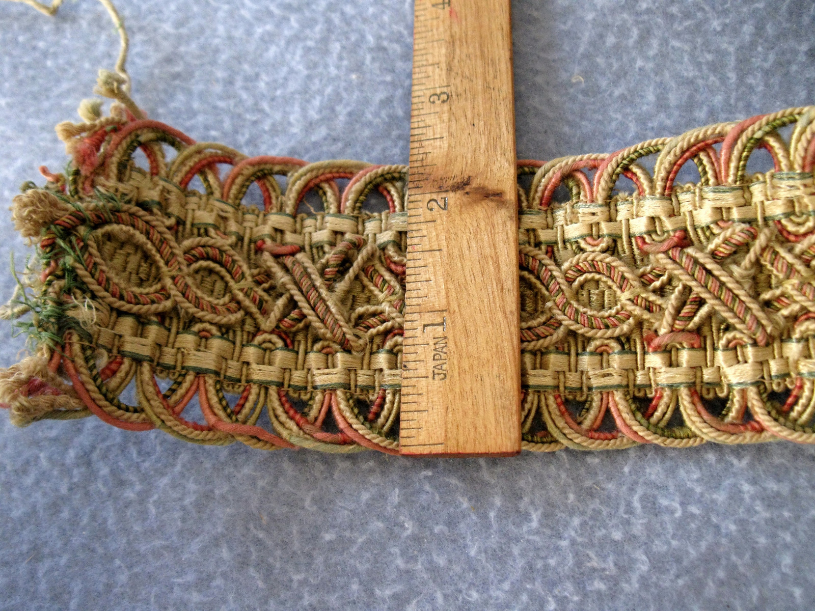 2 Yards of Vintage Ornate Upholstery Trim