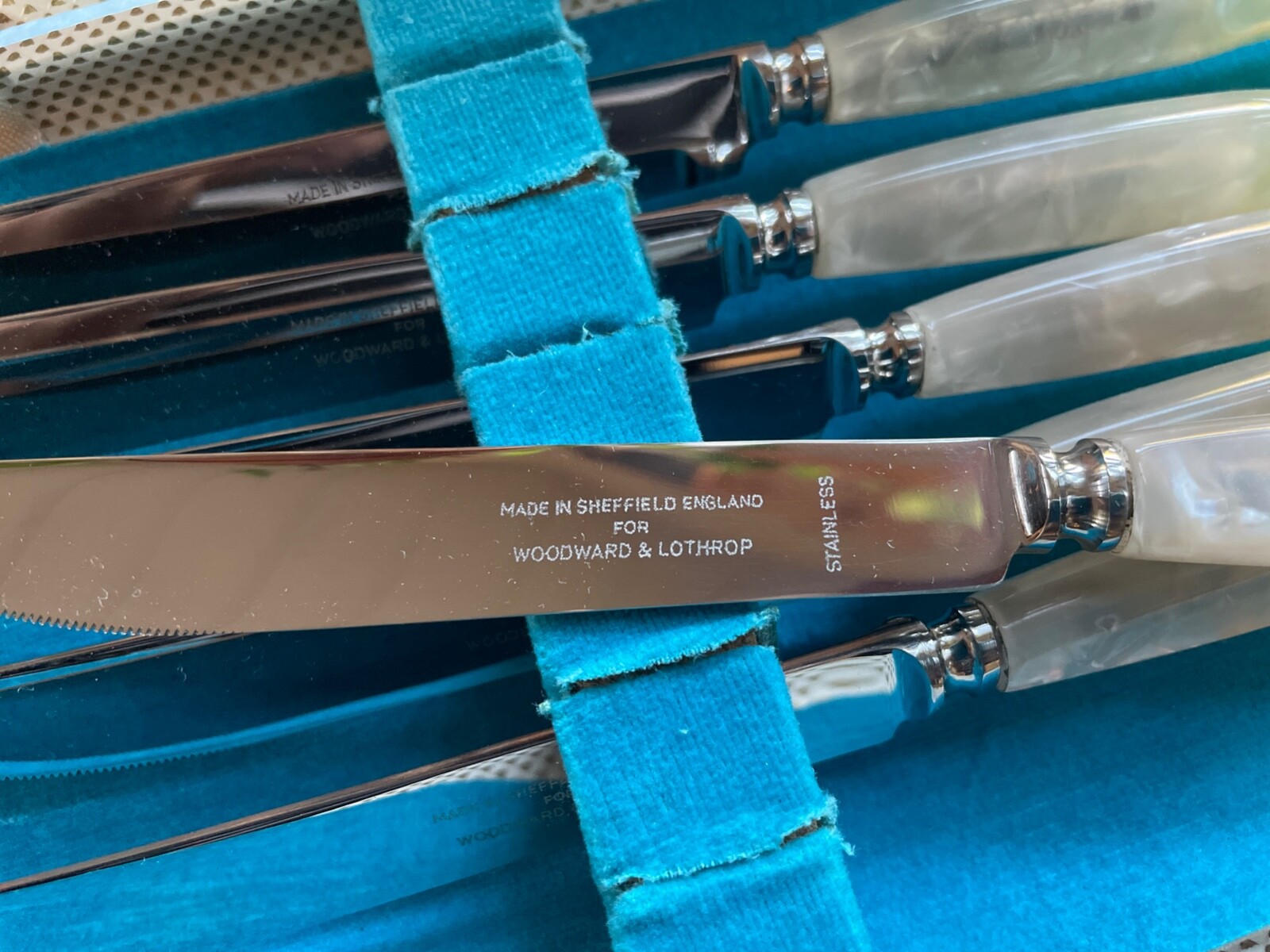 Sheffield Stainless Cutlery for Woodward & Lothrop, S/6 Vint