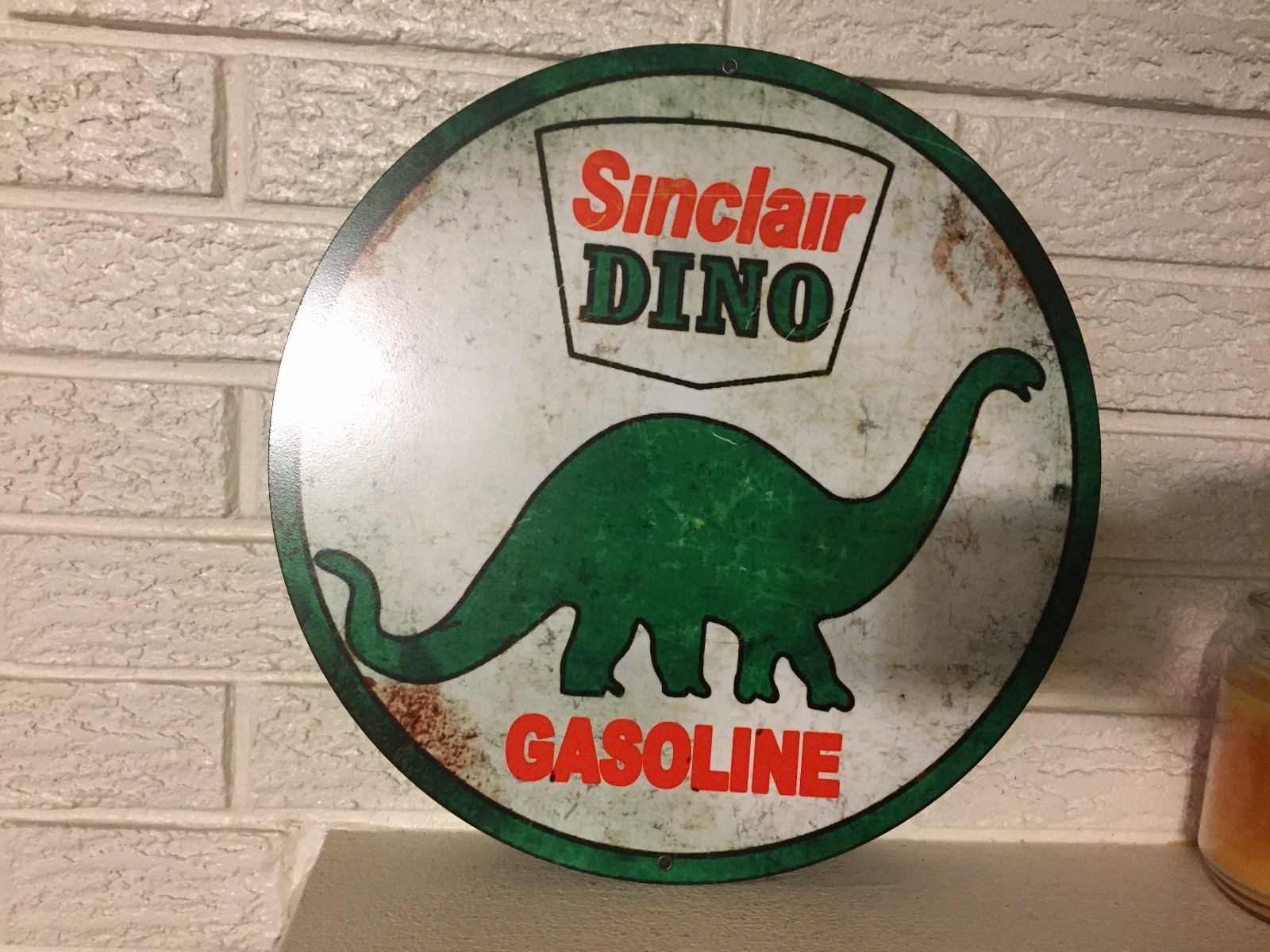 Dino Dinosaur Sinclair Gasoline Station Sign Logo Heavy
