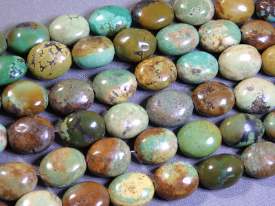 HUBEI Cloud Mountain 14-16mm Puffed Oval BEADS 8'' Strand 150+cts Old Stock