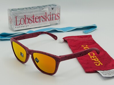 OAKLEY LOBSTERSKINS RED FROGSKINS CONCEPTS SUNGLASSES W/ PRIZM RUBY LENS