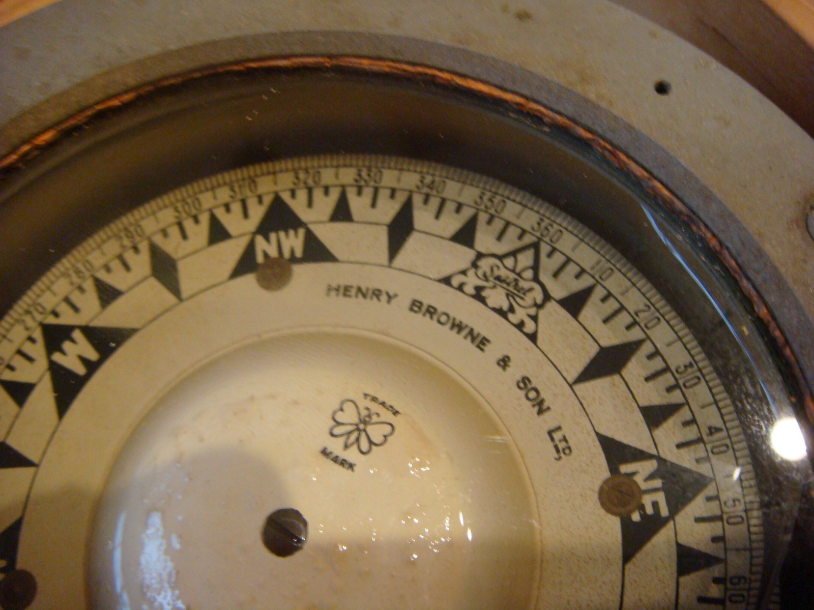 (VINTAGE) (RARE) Sestrel gimbal mounted ships compass by Henry Browne & Son