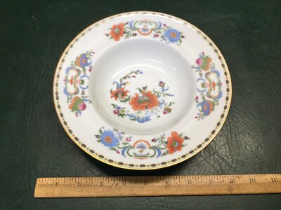 (1) Raynaud Ceralene Limoges Vieux Chine Empire White Rim Soup Bowl 8-1/4''