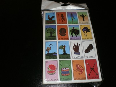 LOTERIA MEXICAN BINGO GAME - SEALED - 10 PLAYING BOARDS - 54 PLAYING CARDS