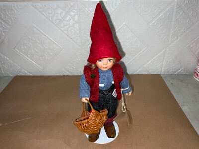 Scandinavian Birgitte Frigast Jaspar Porcelain Doll Danish Pixie Gnome 10 