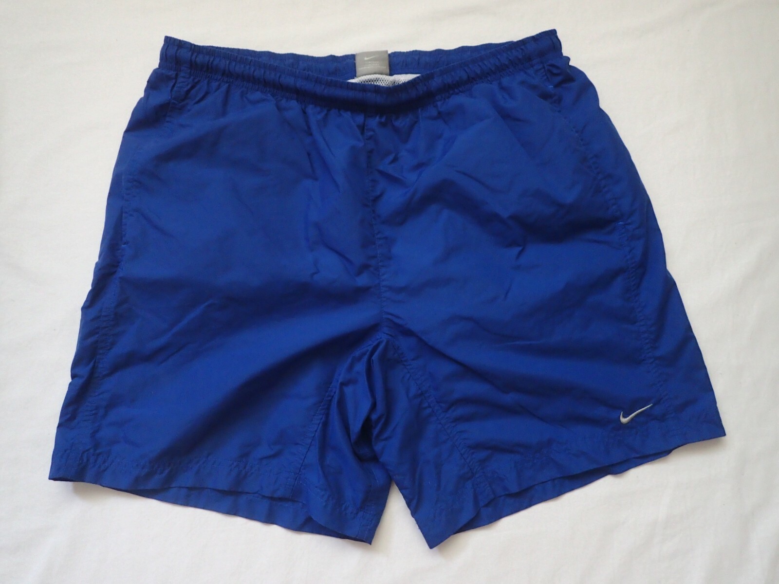 Vintage 90's NIKE Gray Tag Swoosh Swim Trunks Board Shorts