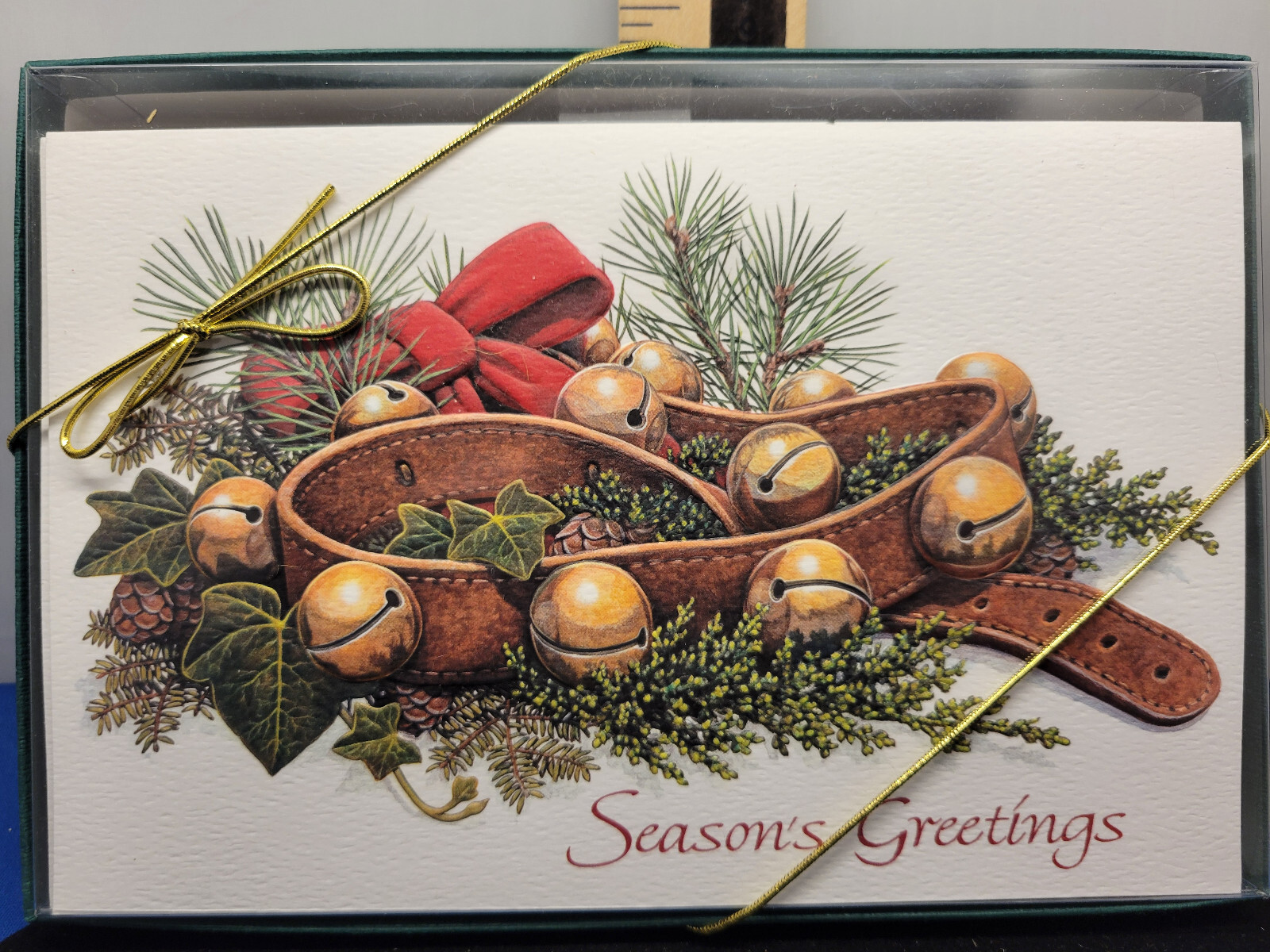 BONHEUR Papier　0316 Christmas Cards Boxed Embossed On Hi Quality Paper 16ct