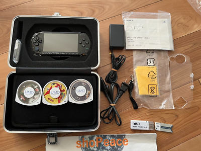 Sony Playstation PSP Portable PSP 1000 Black 3 games Confirmed