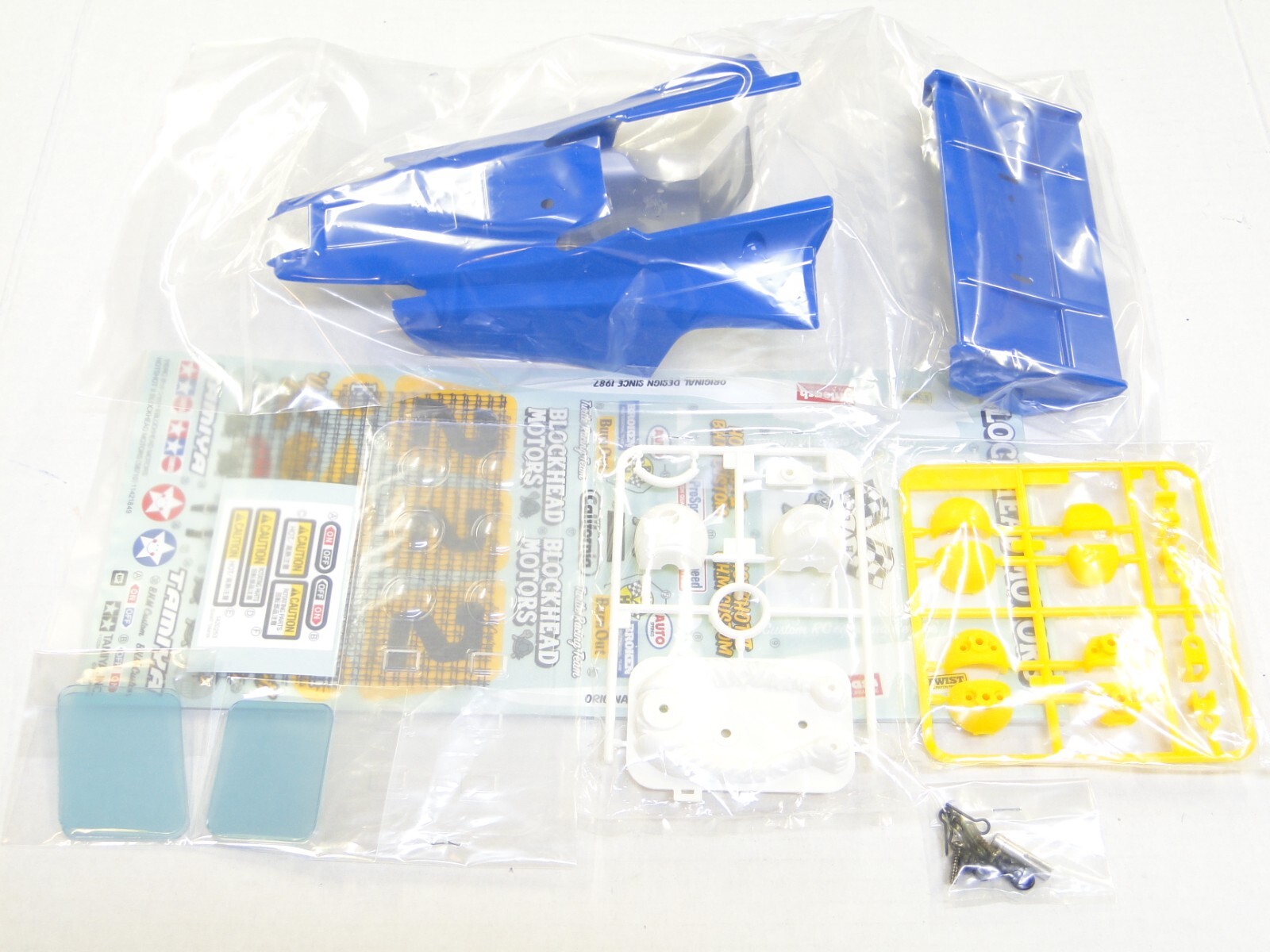 NEW TAMIYA HOTSHOT II Body Painted Blue +Decals Lens Wing NEW TAMIYA HOTSHOT II Body Painted Blue +Decals Lens Wing
