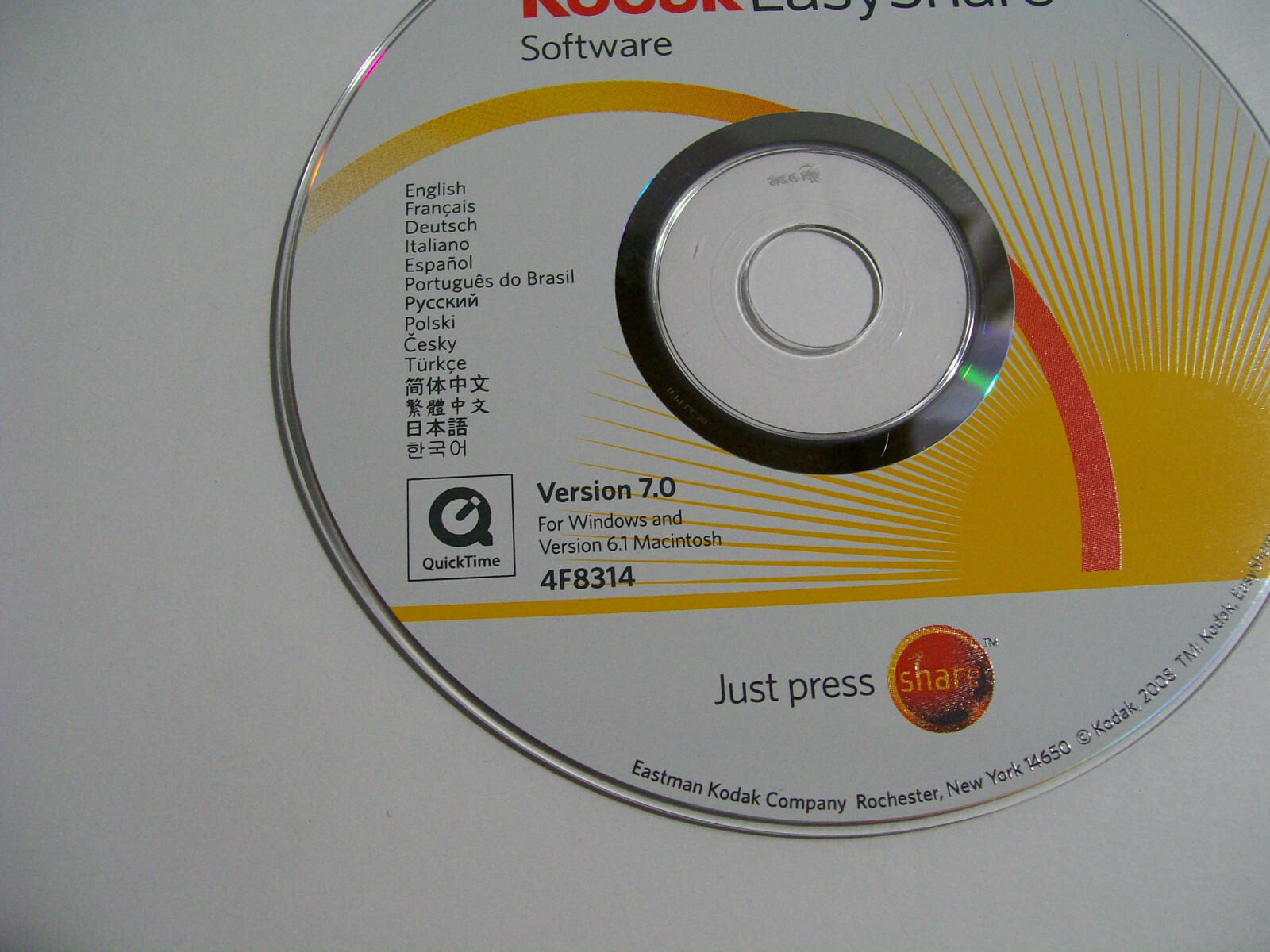 Kodak Easyshare Printer Dock Software CD Version 7.0