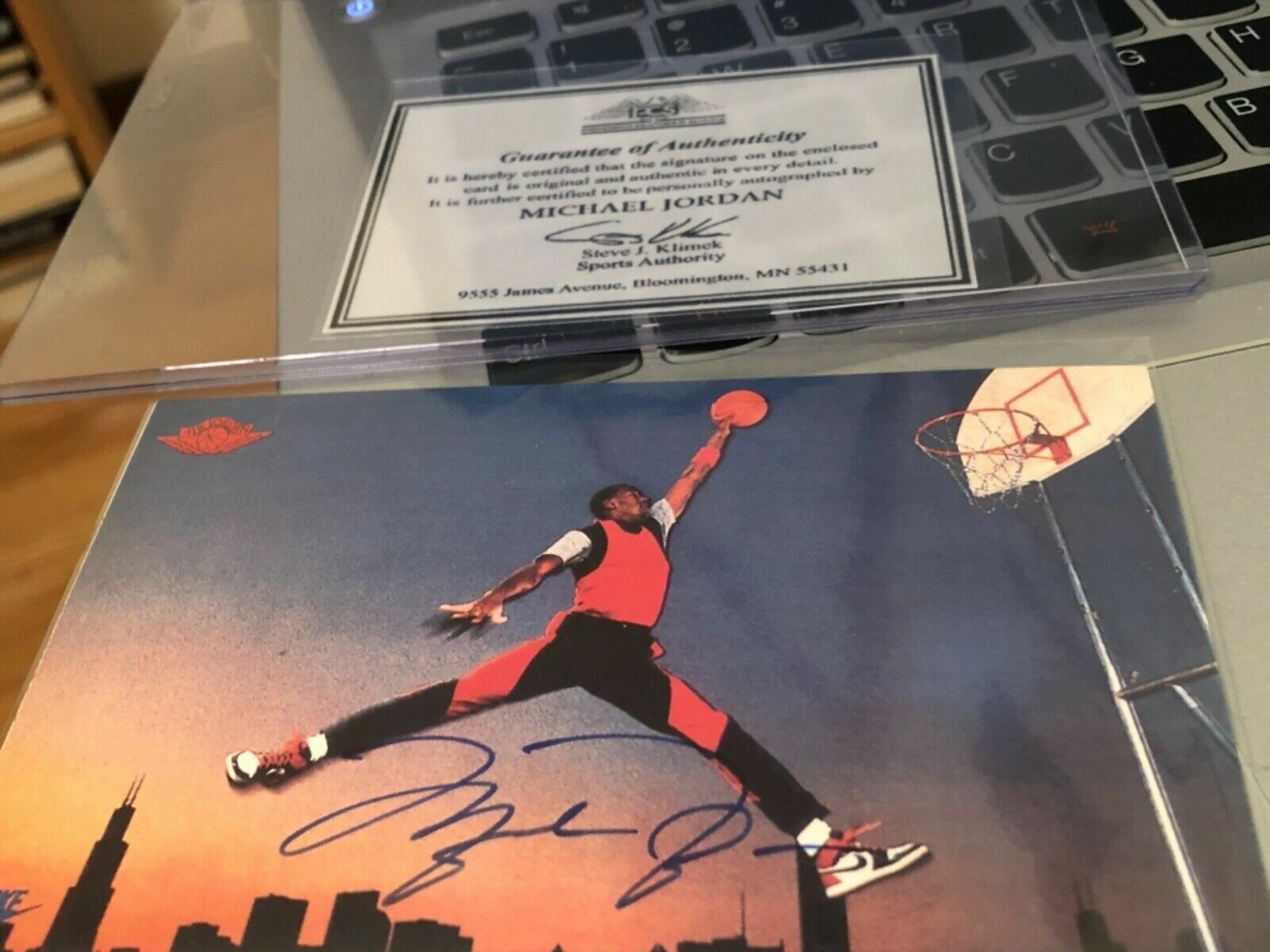 MICHAEL JORDAN Signed 1985 Nike Promo #2 Rookie Card Autograph COA PCS
