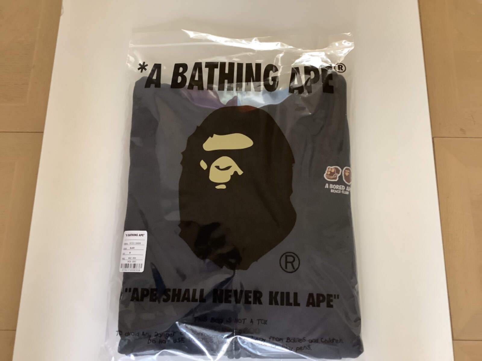 Pre-owned Bape Authentic A Bathing Ape  X Bayc Relaxed Shark Full Zip Hoodie Black M-2xl
