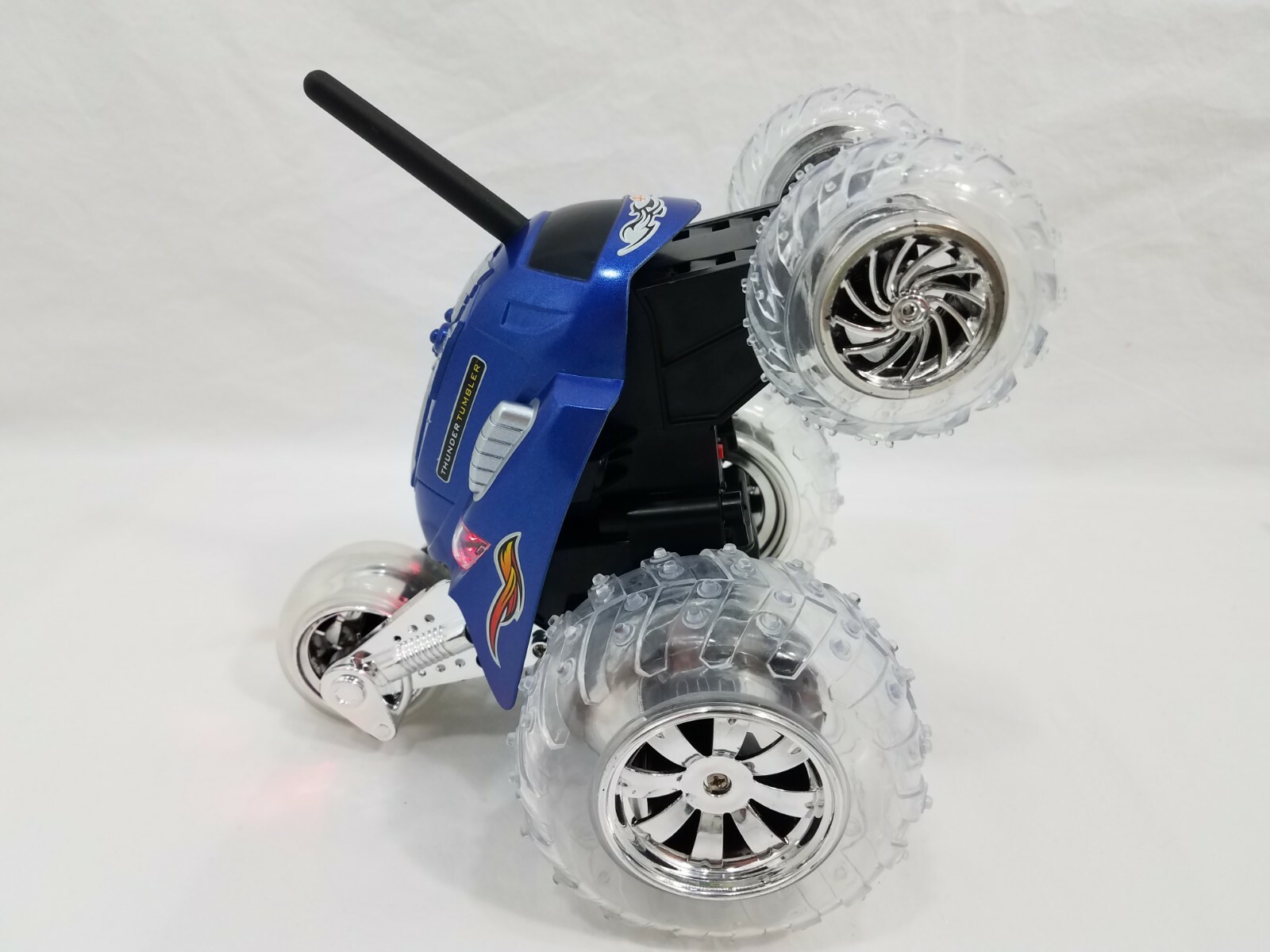 Sharper Image Thunder Tumbler RC Rally Car Blue 27 MHz EUC Works Great!