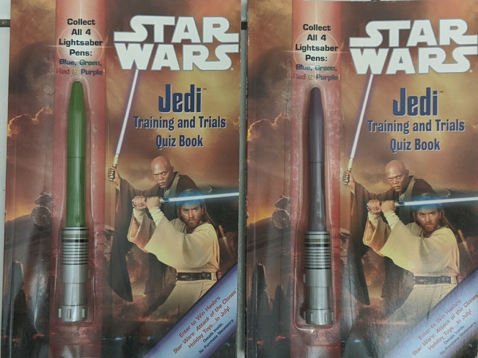 Star Wars X 6 Jedi Training and Trials Quiz Book Lightsaber