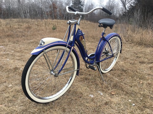 Prewar 1940 Schwinn Hollywood 2 Speed - Beautiful Original Cobalt Blue Paint