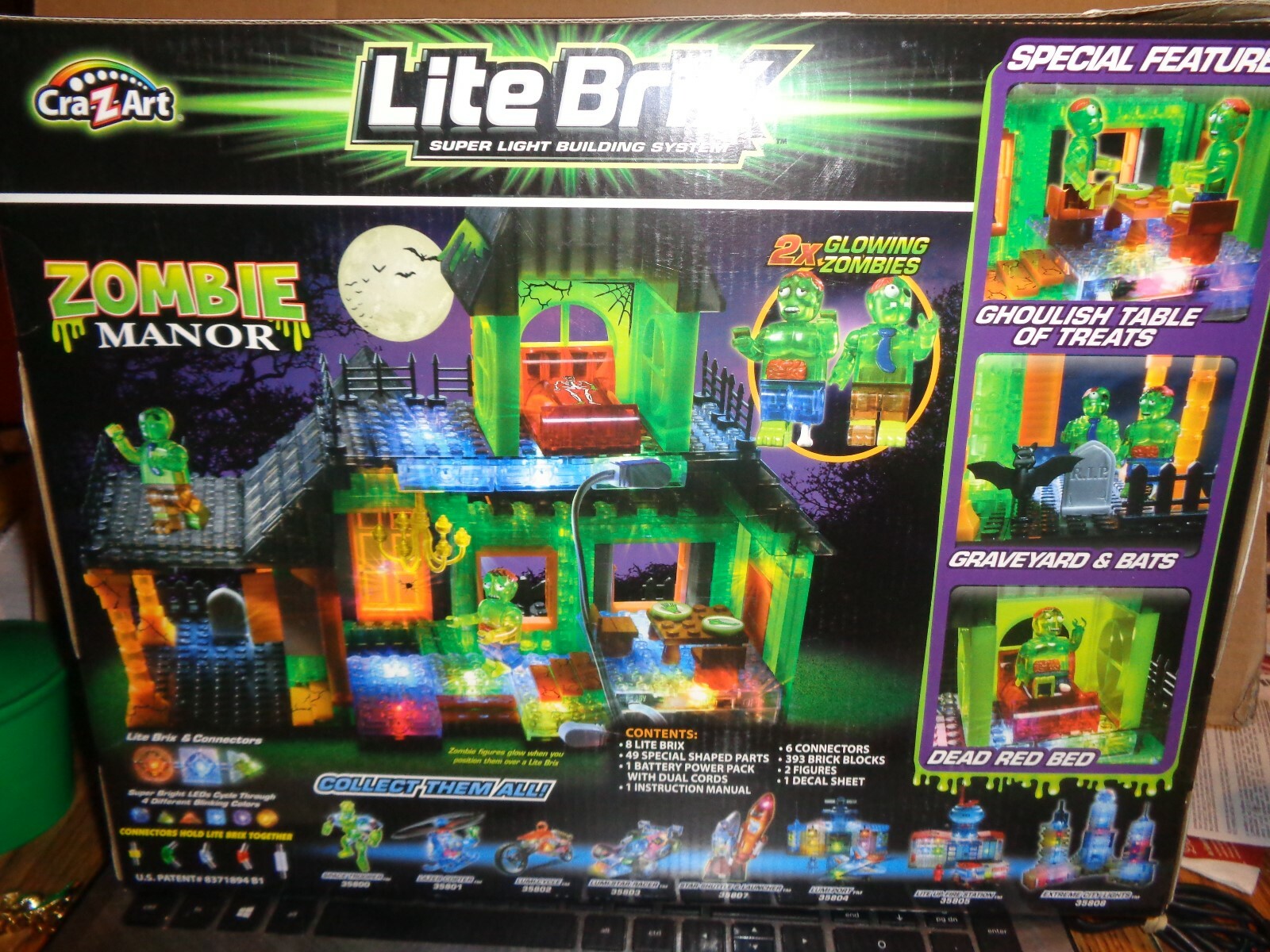 NIB! CRA-Z-ART LITE BRIX ZOMBIE MANOR LED LIGHTS *RARE-HARD TO FIND
