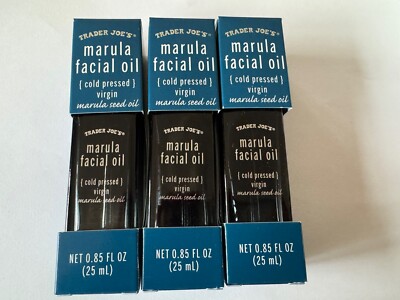 New 3 Packs Trader Joe's Marula Seed Facial Oil Cold Pressed 0.85fl.oz X 3