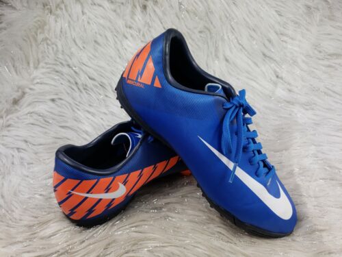 NIKE MERCURIAL 441994-108 Blue Orange Indoor Soccer Cleats NIKE MERCURIAL 441994-108 Blue Orange Indoor Soccer Cleats