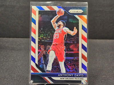2017-18 Panini Prizm ANTHONY DAVIS RED WHITE BLUE REFRACTOR #177 NO Pelicans