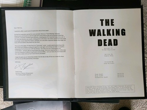AMC TWD Supply Drop The Walking Dead Episode 901 Script Excerpt Replica COA