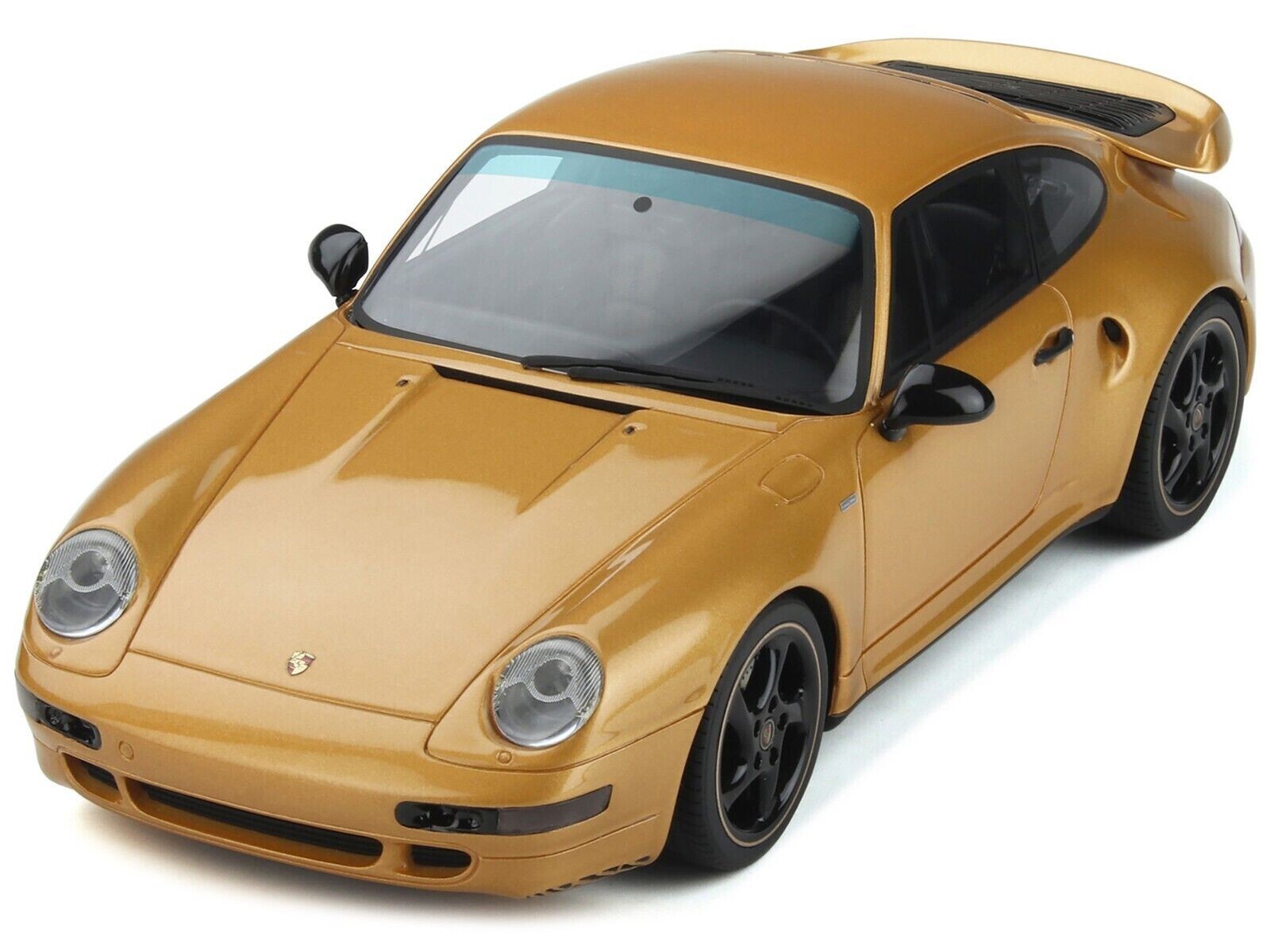 1/18 Porsche 911 (993) Turbo S 2018 Gold Resin Model Car By