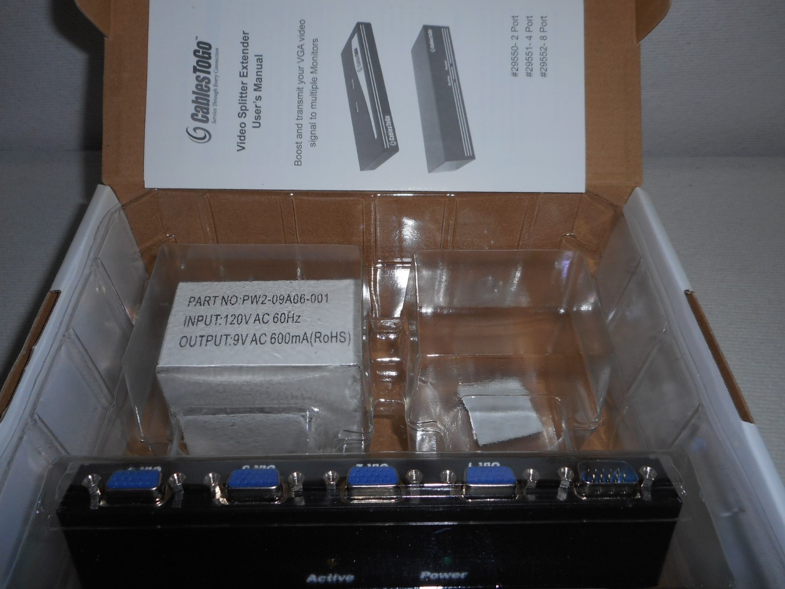 Cables To Go Vga Video Splitter/Extender 2/4/8  Model 29551
