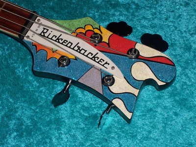 AMAZING Custom Hand Painted Rickenbacker 4003 Electric Bass Guitar  4001
