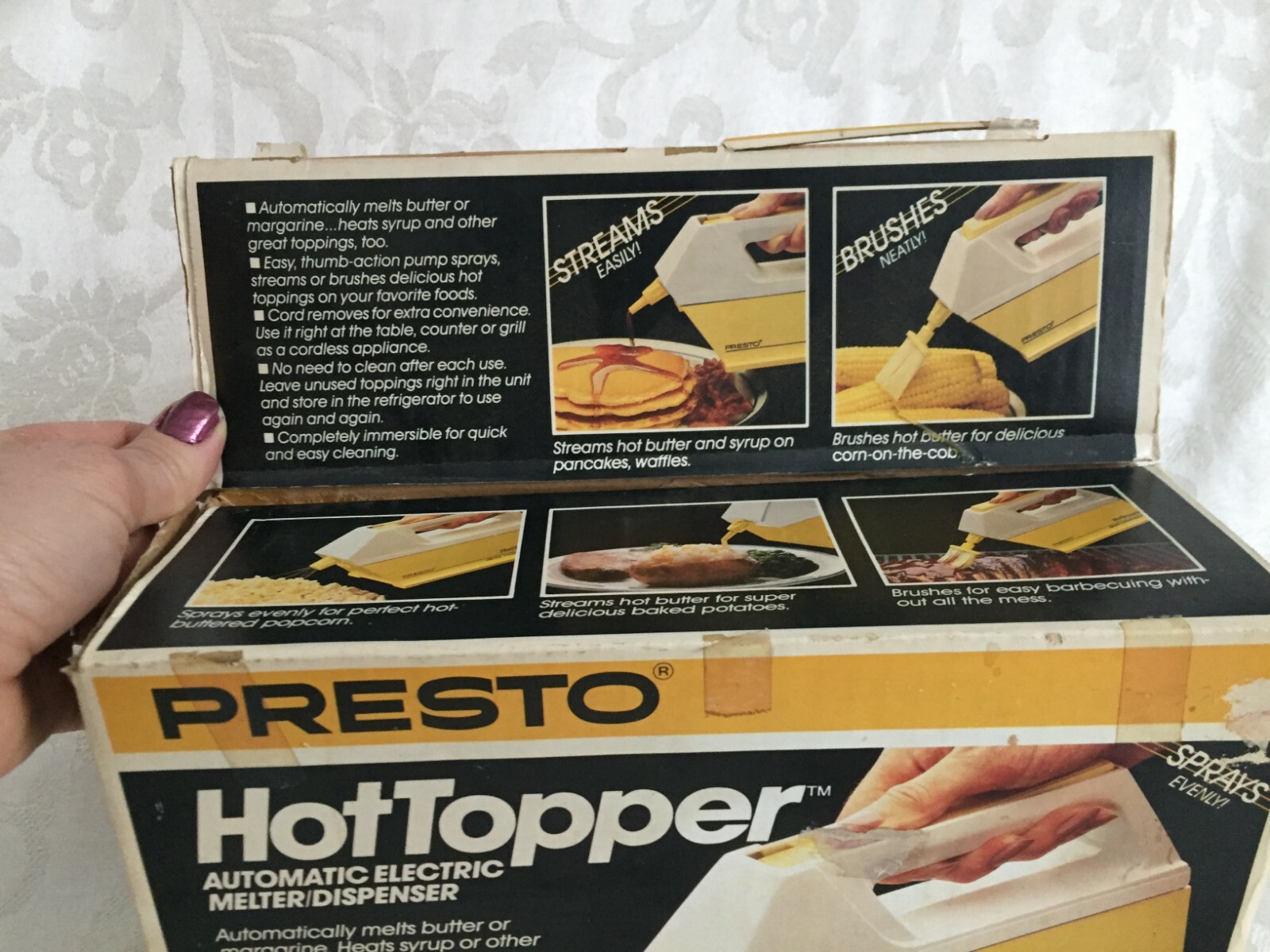 New Vintage Presto Hot Topper Automatic Electric Melter Dispenser Butter Syrup