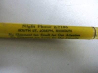 Old Bullet Pencil Dutton Sheep St. Joseph  Missouri