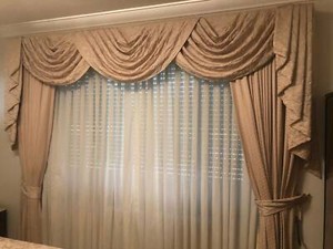 Decorative Pelmet with sheer curtain and block out curtain | Curtains