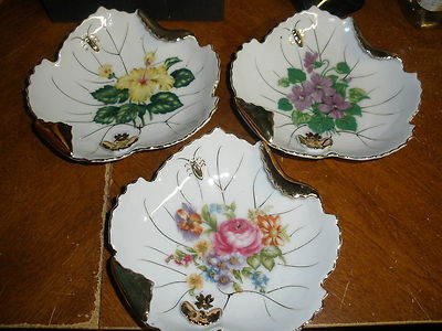 エクスチェンジ　アジア　シク　1st Nasco made in Japan flower butterfly leaf set of 3 vintage