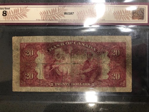 1935 Canada $20 BCS Certified VG8