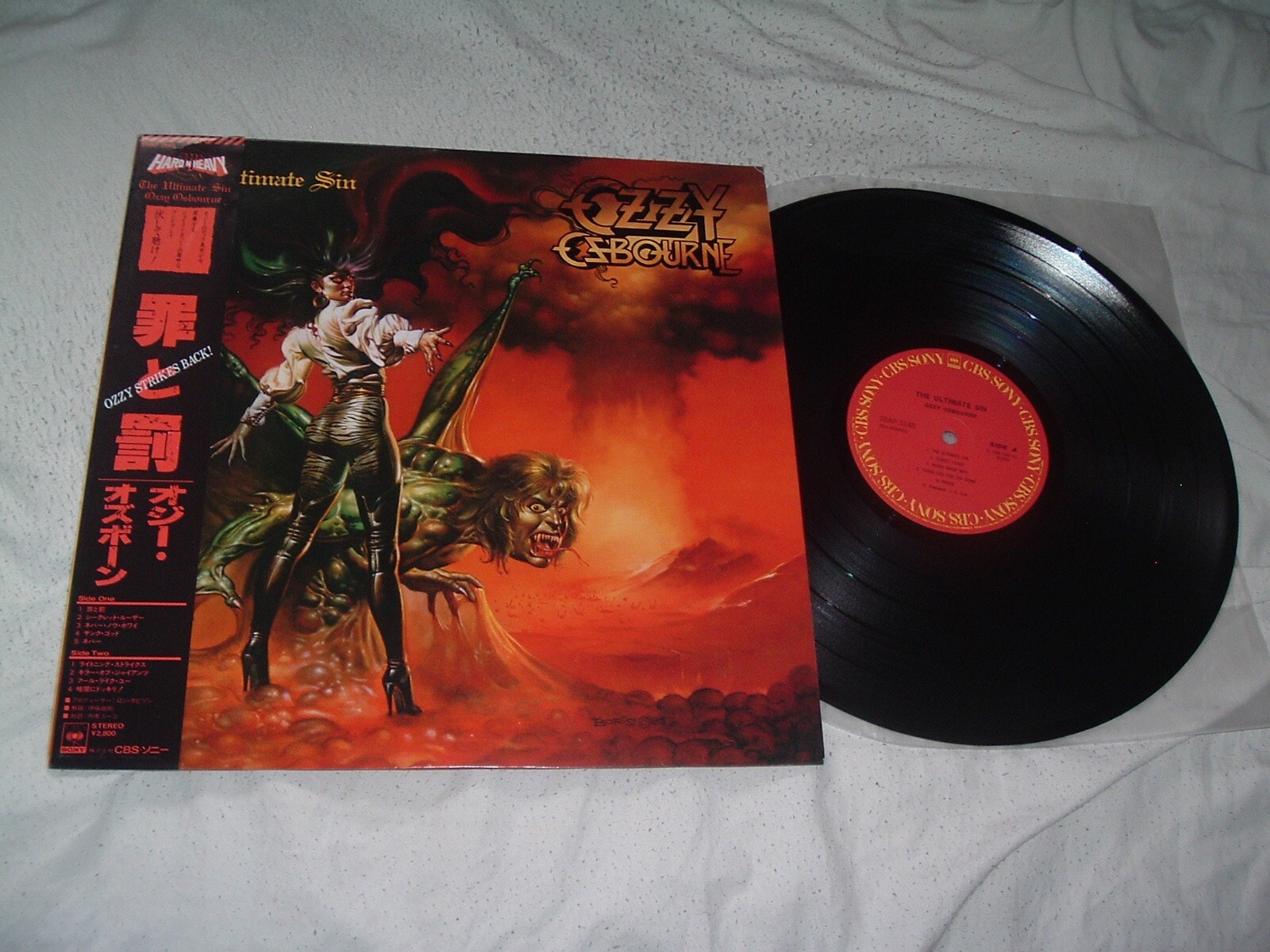 【超美品】Ozzy Osbourne Ultimate Sin レコード ステ付 Ozzy Osbourne/The Ultimate Sin Japan with Obi & Sticker Near