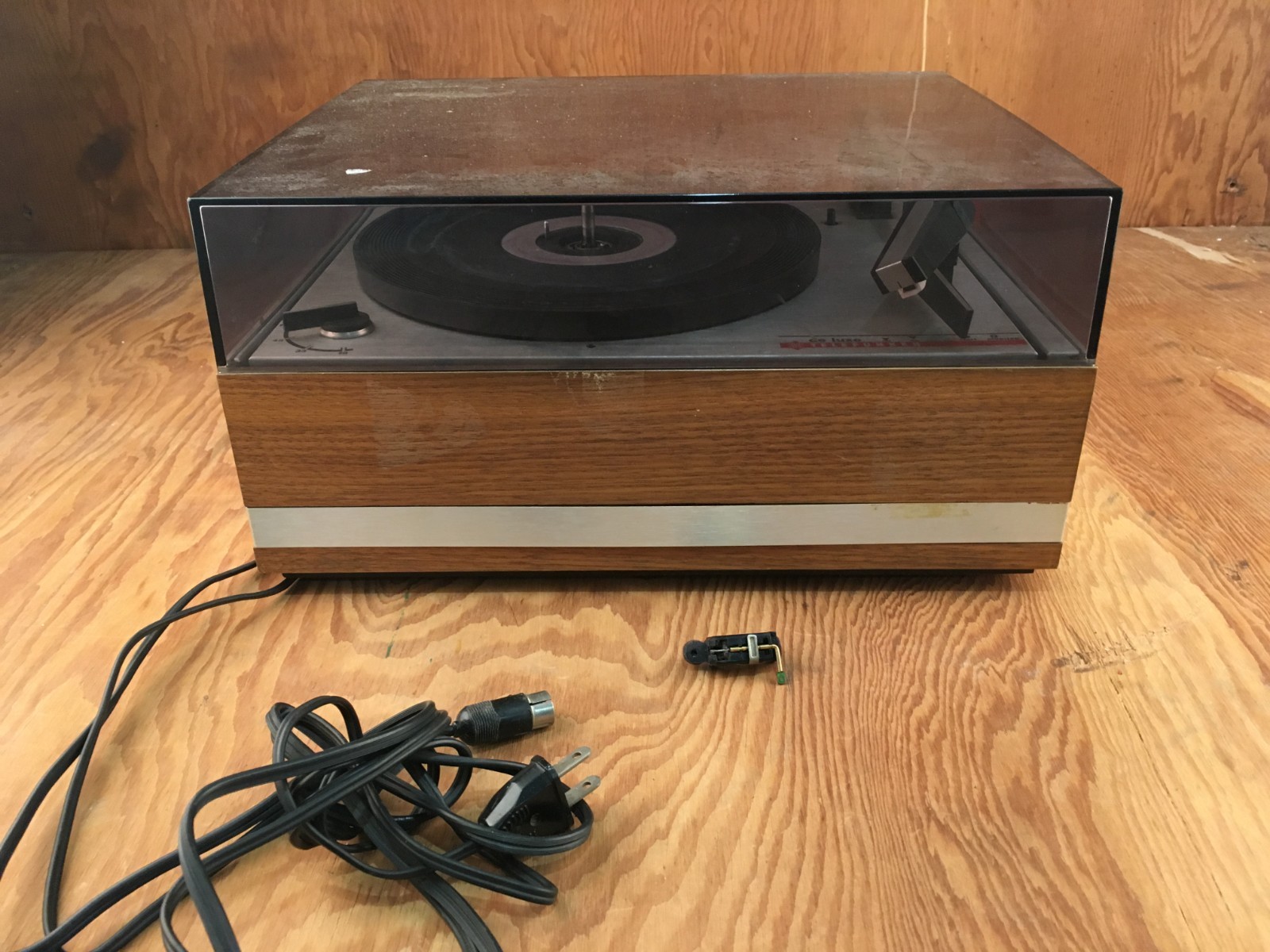 Telefunken De Luxe Record Player Turned on Not Tested