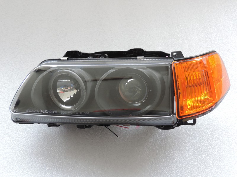 1990-1991 Honda Civic Sedan 4dr Projector Headlight + Amber