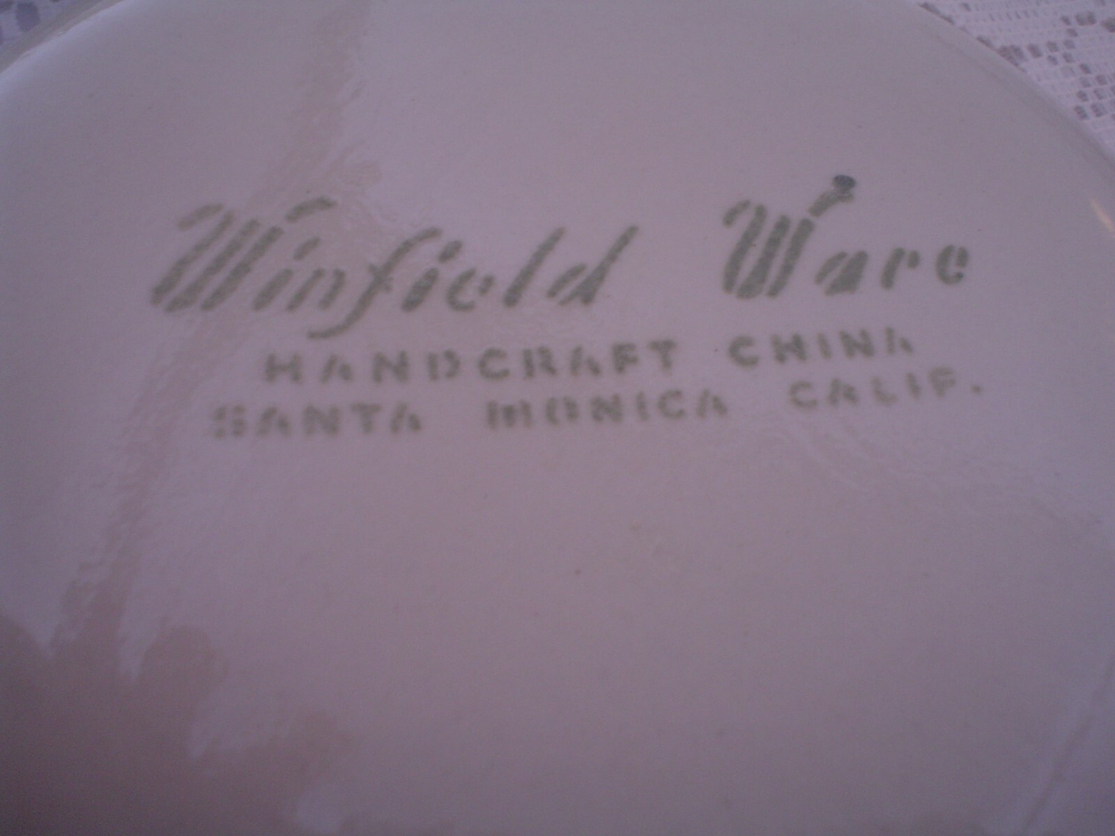 Vintage Winfield Dragon Flower 7 Dessert Plates & 2 Ashtrays 1950's Made in USA