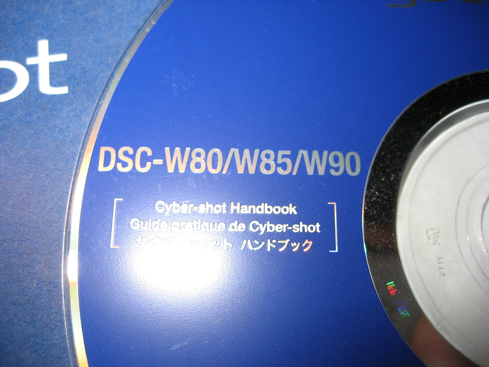 SONY CYBER-SHOT DIGITAL CAMERA DISC DSC W80 W85 W90 PC COMPUTER CD SOFTWARE WIN