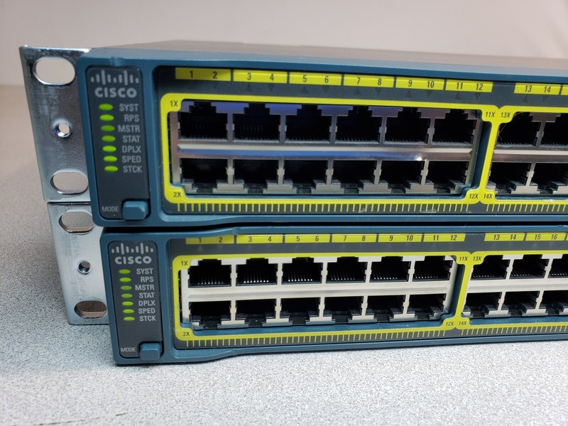 Cisco Catalyst 2960-S WS-C2960S-48TS-L 48-Port Gigabit Ethernet Switch (LOT x2)