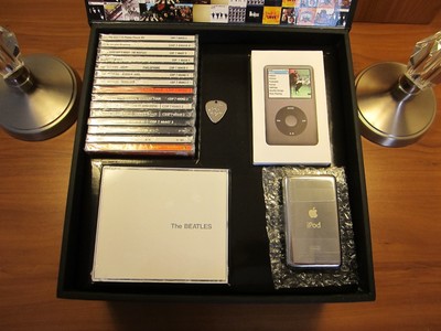 Rare Beatles collectors box set with New Apple iPod classic 7th Gen.Black 120 GB